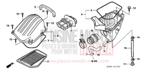FILTRE A AIR (CBR125R/RS/RW5/RW6/RW8) CBR125RS6 de 2006